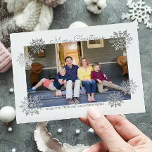 Silver Shimmerger Chic Snowflake photo de vacances