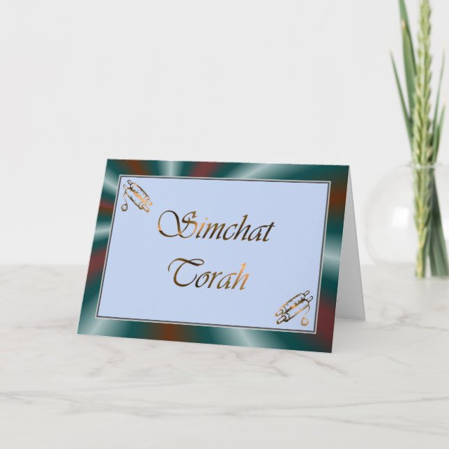 Cartes Pour Fêtes Annuelles Simchat Torah Juif Holiday Chag Sameach (Devant)