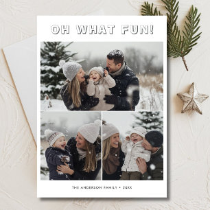 Cartes Pour Fêtes Annuelles Simple 3 Famille Photo Noël Oh Quel Amusant