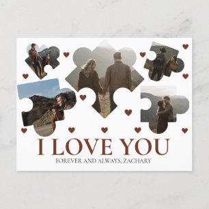 Cartes Pour Fêtes Annuelles Simple Amour Puzzle Saint Valentin couple 5 photo