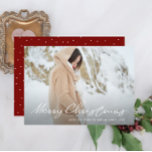 Cartes Pour Fêtes Annuelles Simple and Festive Dots Merry Christmas Photo<br><div class="desc">Simple and festive Merry Christmas photo card with pretty dots.</div>