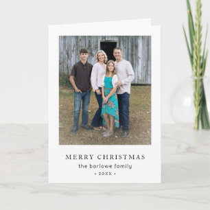 Cartes Pour Fêtes Annuelles Simple année d'examen Photo moderne Noël