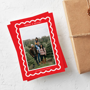 Cartes Pour Fêtes Annuelles Simple callope rouge et blanche