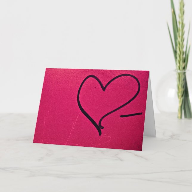 Cartes Pour Fêtes Annuelles Simple coeur de la Saint Valentin (Devant)