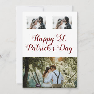 Cartes Pour Fêtes Annuelles Simple collage de photos minimaliste joyeux St. Pa