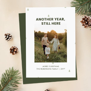 Cartes Pour Fêtes Annuelles Simple drôle Famille Humoristique Photo de Noël