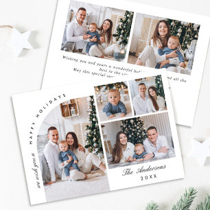 Cartes Pour Fêtes Annuelles Simple élégant élégant 6 PHOTO Noël Salutation