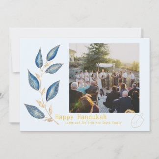Cartes Pour Fêtes Annuelles Simple Elegant Hannukah Card