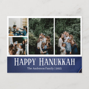 Cartes Pour Fêtes Annuelles Simple Elegant Happy Hanoukka photo de famille