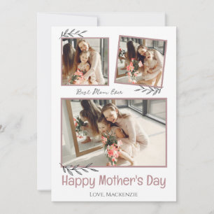 Cartes Pour Fêtes Annuelles Simple Élégant Joyeuse fête des mères photo montag