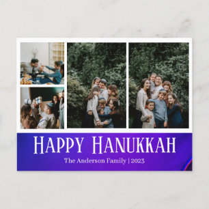 Cartes Pour Fêtes Annuelles Simple Élégant Joyeux Hanukkah photo de famille