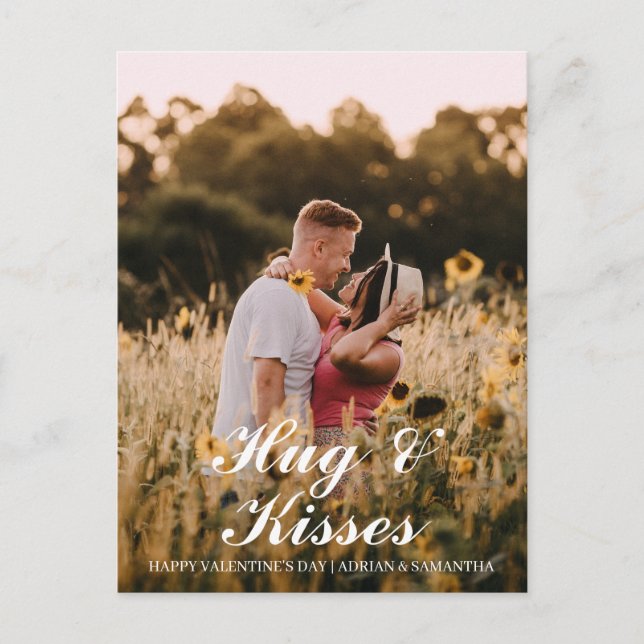 Cartes Pour Fêtes Annuelles Simple Elegant Love valentine's day couple photo (Devant)