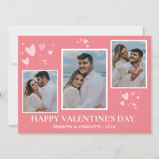 Cartes Pour Fêtes Annuelles Simple Elegant Love valentine's day couple photo (Devant)