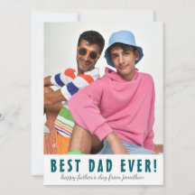 Simple Élégant Meilleur Père Jamais | Photo fête d