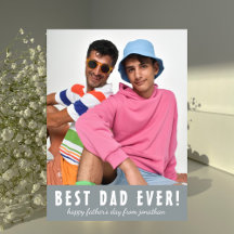 Simple Élégant Meilleur Père Jamais | Photo fête d