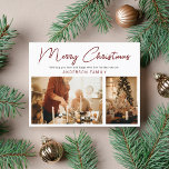 Cartes Pour Fêtes Annuelles Simple Elegant Minimaliste 2 Photo Joyeux Noël<br><div class="desc">Simple Elegant Minimaliste 2 Photo Joyeux Noël Carte postale</div>