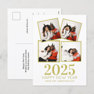 Cartes Pour Fêtes Annuelles Simple Elegant Moderne Joyeux Nouvel An 3 photo