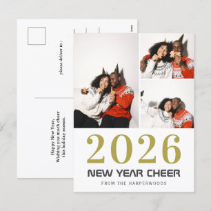 Cartes Pour Fêtes Annuelles Simple Elegant Moderne Joyeux Nouvel An 3 photo