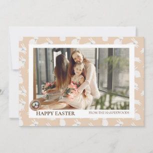 Cartes Pour Fêtes Annuelles Simple Elégant Moderne Oeuf de Pâques photo de fam