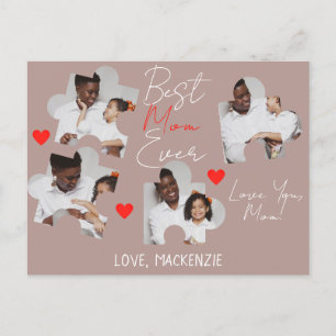 Cartes Pour Fêtes Annuelles Simple Elegant Mothers Day Puzzle Photo Collage