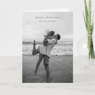 Cartes Pour Fêtes Annuelles Simple Élégant Photo Noël Moderne