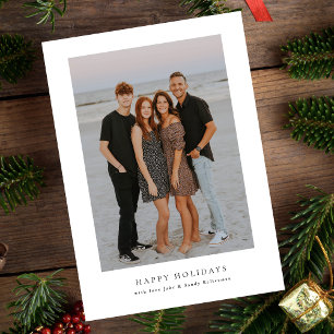 Cartes Pour Fêtes Annuelles simple encadré multi photo joyeux noël heureux