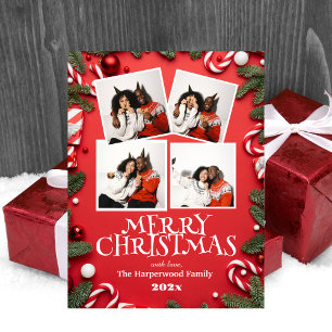 Cartes Pour Fêtes Annuelles simple et élégant Photo de famille moderne