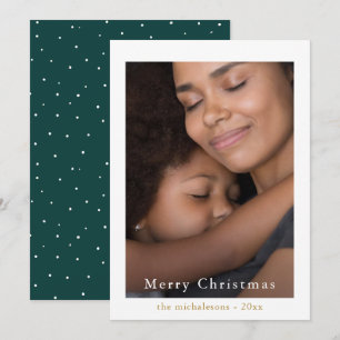 Cartes Pour Fêtes Annuelles Simple et Élégant Points Joyeux Noël Photo