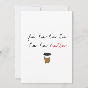 Cartes Pour Fêtes Annuelles Simple Fa la latte Cute Coffhouse Noël