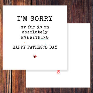 Cartes Pour Fêtes Annuelles Simple Fête des pères drôle de fourrure de chien