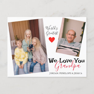 Cartes Pour Fêtes Annuelles simple Fête des pères heureuse, grand-père deux ph