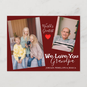 Cartes Pour Fêtes Annuelles simple Fête des pères heureuse, grand-père deux ph