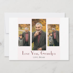 Cartes Pour Fêtes Annuelles simple Fête des pères heureuse, grand-père trois p
