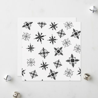 Cartes Pour Fêtes Annuelles Simple Flocons de Neige Noël