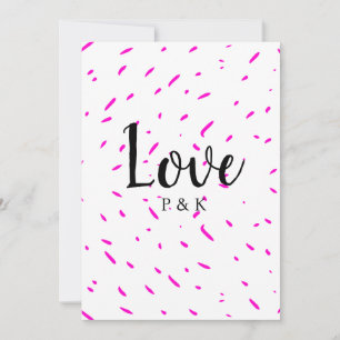 Cartes Pour Fêtes Annuelles Simple fond abstrait rose minimaliste nom d'amour