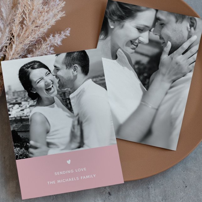 Cartes Pour Fêtes Annuelles Simple Heart Blush Valentine Salutation (Créateur téléchargé)