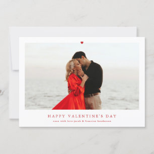 Cartes Pour Fêtes Annuelles simple heureuse Sainte-Valentin de coeur rouge