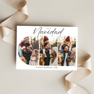 Cartes Pour Fêtes Annuelles Simple Hispanique Noël Feliz Navidad Rouge Photo