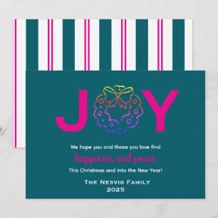 Cartes Pour Fêtes Annuelles Simple JOIE Vintage Noël