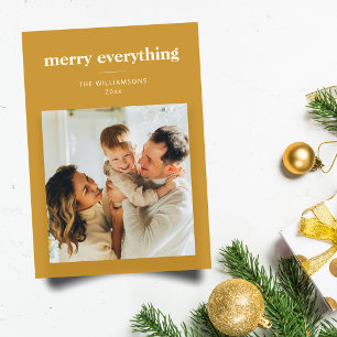Cartes Pour Fêtes Annuelles Simple Joyeux Tout Noël Photo Jaune