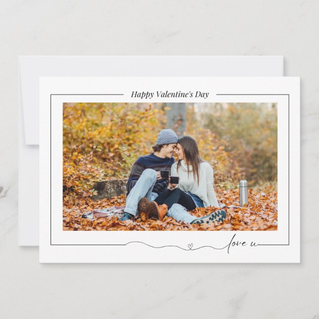 Cartes Pour Fêtes Annuelles Simple Joyeux Valentines Jour Couple Aimez-vous Ph (Devant)