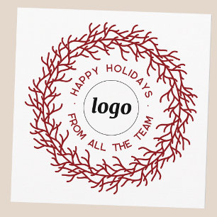 Cartes Pour Fêtes Annuelles Simple logo avec texte promotionnel d'entreprise