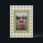 Cartes Pour Fêtes Annuelles Simple Mi-Siècle moderne Sage Vert Photo<br><div class="desc">Simple Mid Century Modern Sage Green Photo Holiday Card</div>