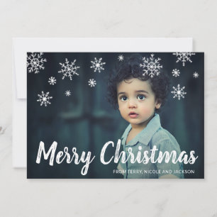 Cartes Pour Fêtes Annuelles Simple mignon Snowflakes Noël moderne