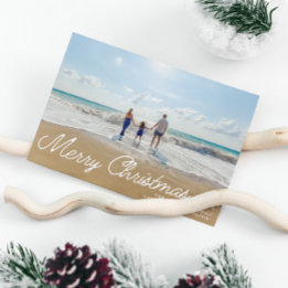 Cartes Pour Fêtes Annuelles Simple minimaliste Jeu de Noël superposé 1 photo