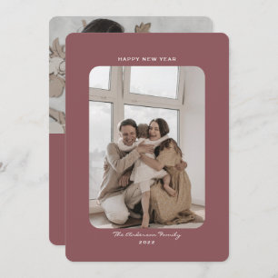 Cartes Pour Fêtes Annuelles Simple minimaliste propre heureux nouvelle année 2