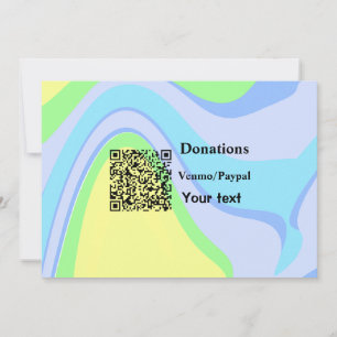 Cartes Pour Fêtes Annuelles Simple minimum ajouter des dons de code-barres ven