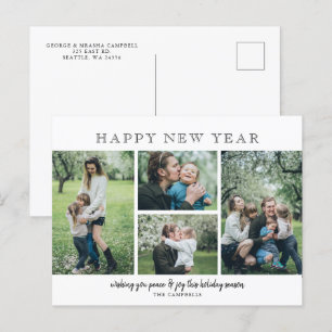 Cartes Pour Fêtes Annuelles Simple moderne 4 photos Bonne année