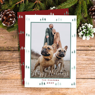 Cartes Pour Fêtes Annuelles Simple moderne arbre de Noël Joyeux vacances photo