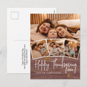 Cartes Pour Fêtes Annuelles Simple moderne automne famille Thanksgiving Photo